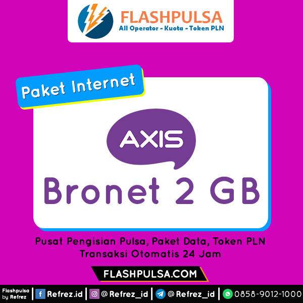 Paket Internet AXIS BRONET 24 Jam - BRONET Quota 24jam 2GB 30Hari