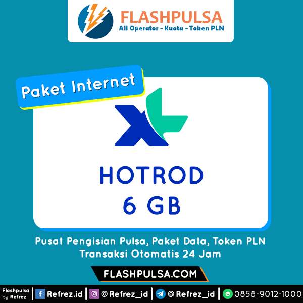 Paket Internet XL Hotrod - Hot Rod 24jam 6GB 30hr